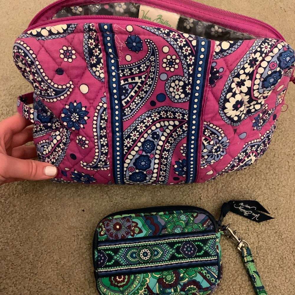 Vera Bradley makeup bag and wristlet..selling both